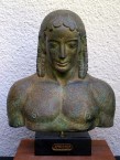 Lichtgott Apollon, Buestenabformung der Bronzestatue, Museum in Piraeus                                                     